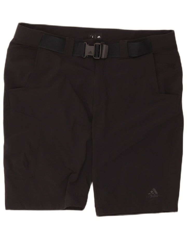 Adidas Pantalones cortos cargo para hombre W38 XL Nylon negro