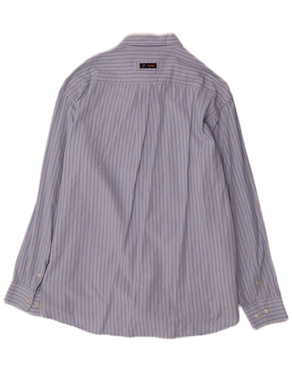 Camisa vintage para hombre 2XL Algodón a cuadros azules