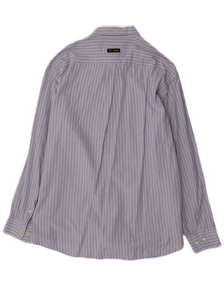 Camisa vintage para hombre 2XL Algodón a cuadros azules