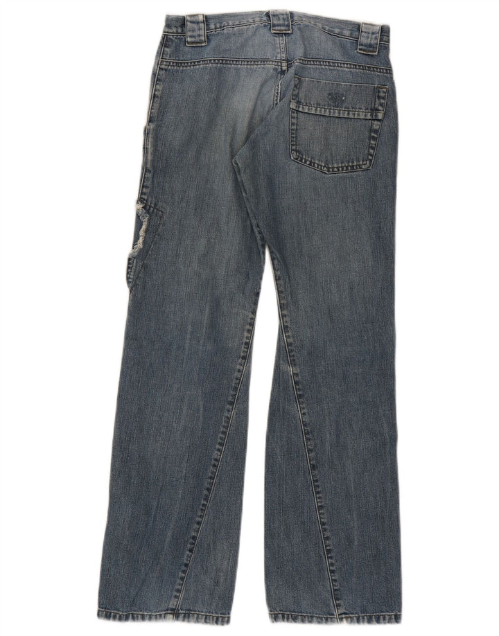 Armani Junior Vaqueros Sueltos para Niñas 10-11 Años W26 L28 Azul Patchwork