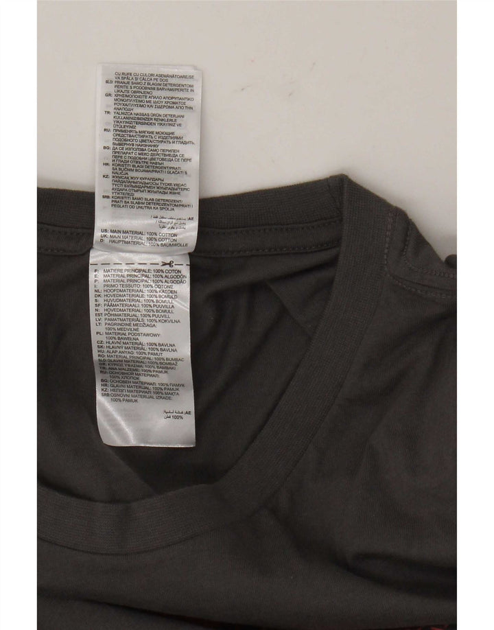 Adidas - Camiseta gráfica para hombre, talla grande, algodón gris