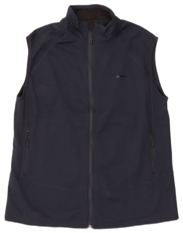 Rohan Hombre Sin Mangas Chándal Top Chaqueta Grande Poliéster Azul Marino