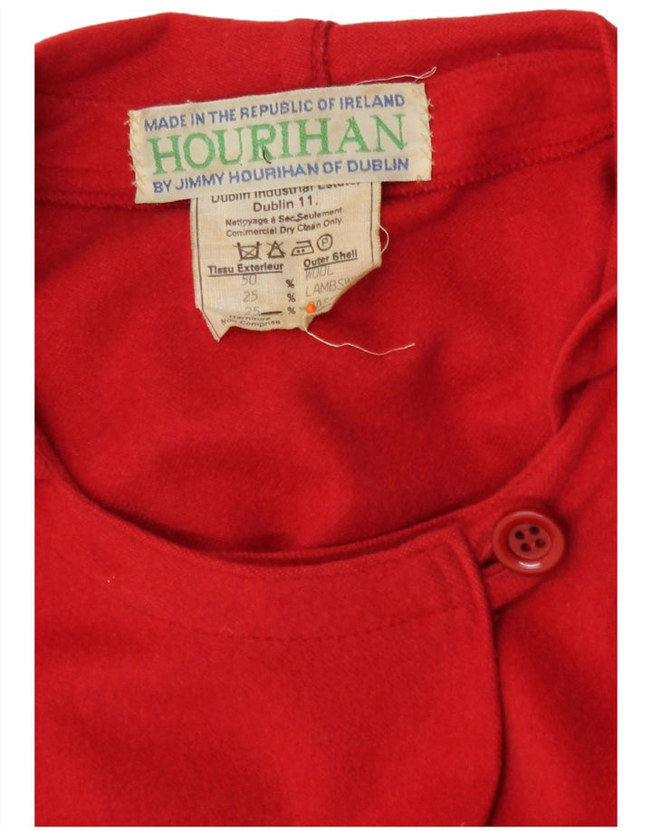 Jimmy Hourihan Abrigo Poncho Con Capucha Para Mujer Talla Única Lana Roja