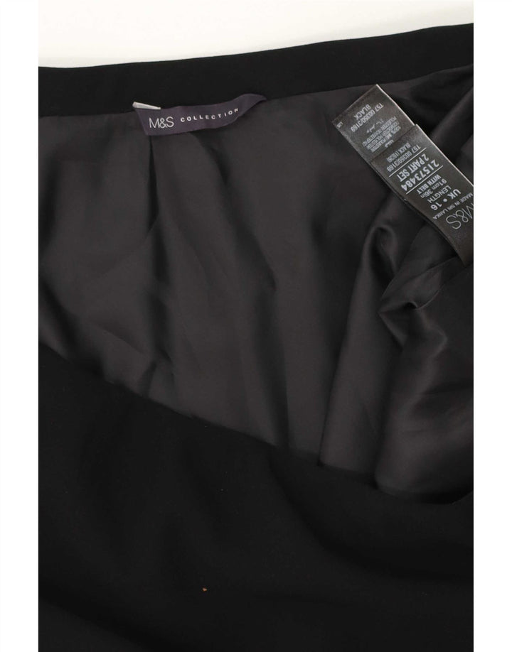 Marks & Spencer Falda Acampanada para Mujer UK 46 Grande W34 Negro
