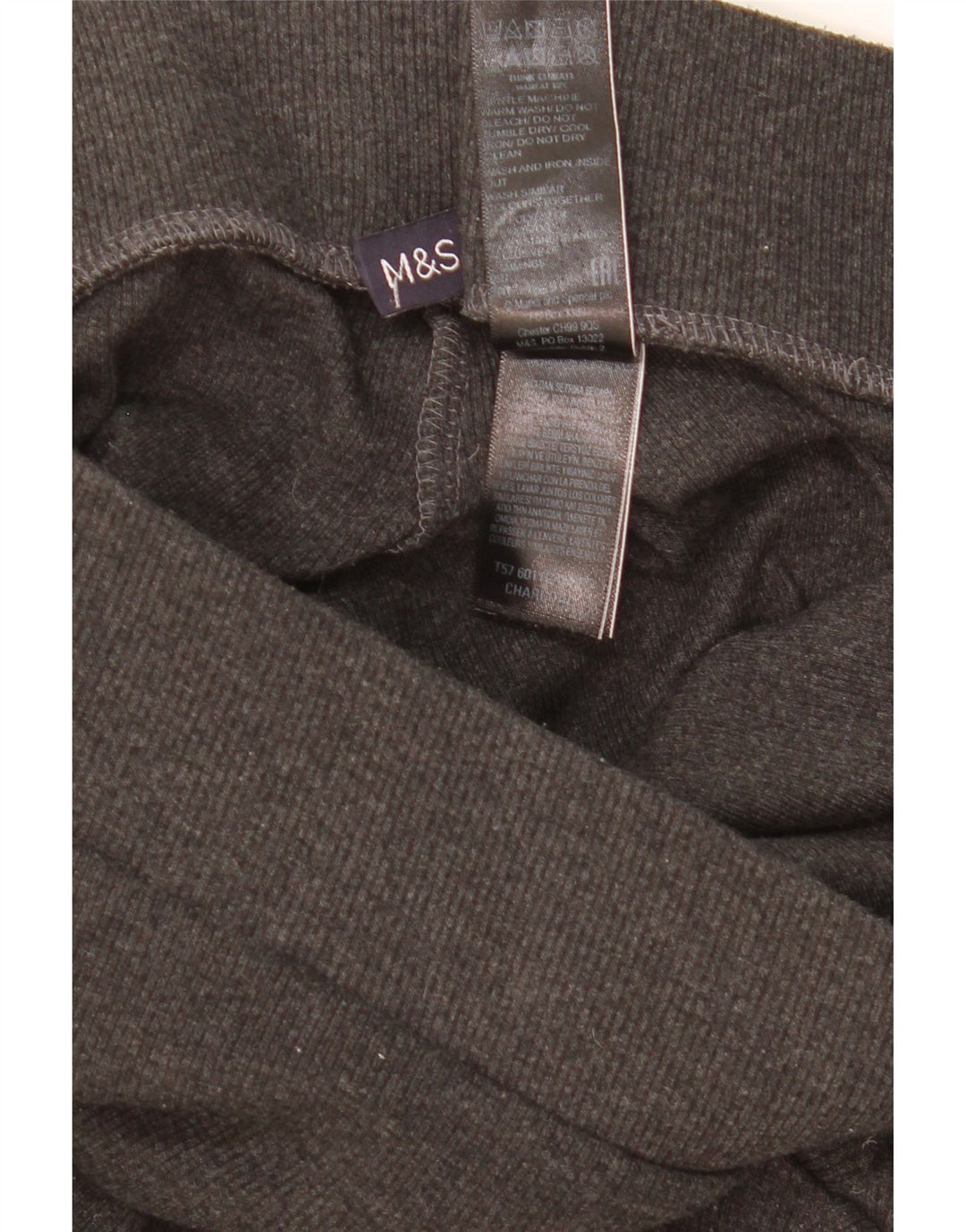 Marks & Spencer Pantalones de chándal para mujer UK 46 Grande Gris Poliéster
