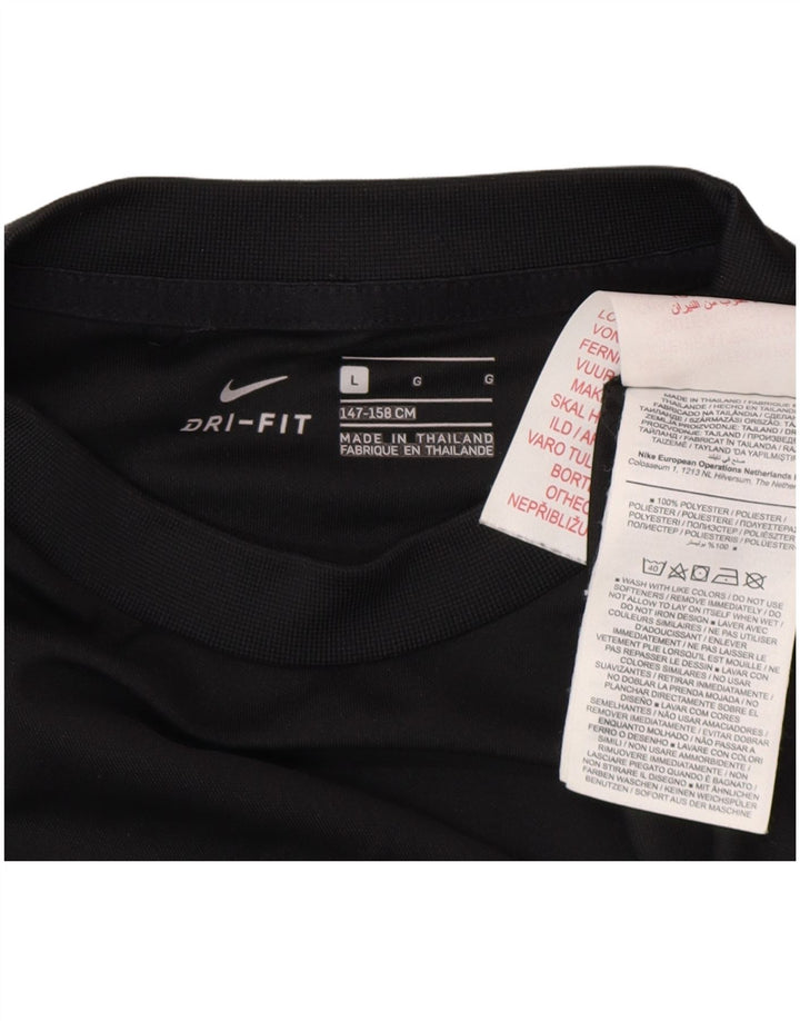 Nike Camiseta Dri Fit para niños 12-13 años Grande Negro Colorblock Poliéster