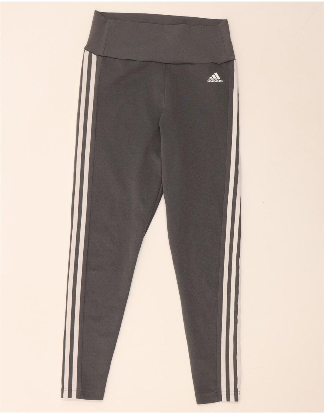 Adidas Aeroready Crop Leggings para mujer Reino Unido 12/14 Poliéster gris medio