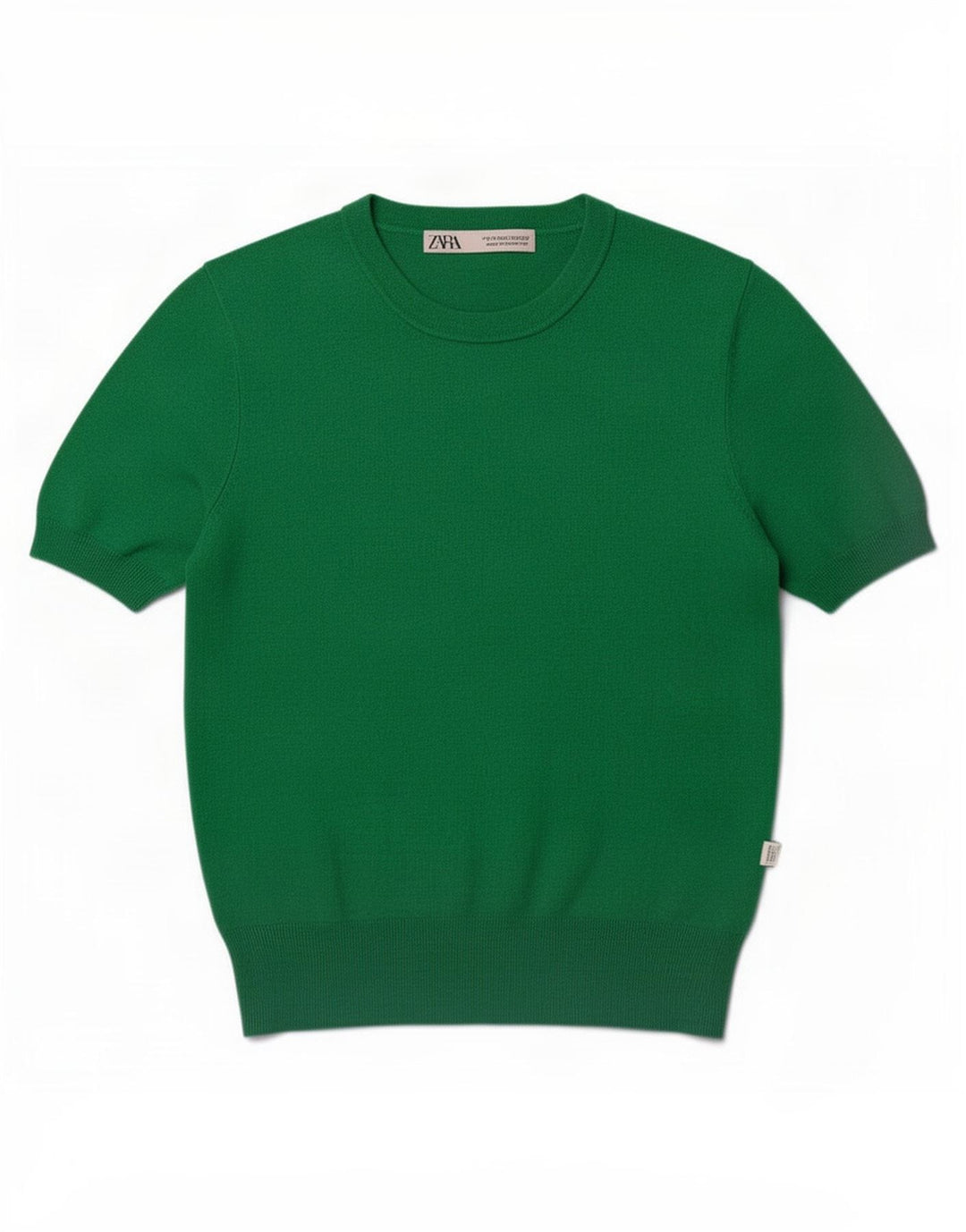 Zara Mujer Blusa Top UK 42 Verde Medio