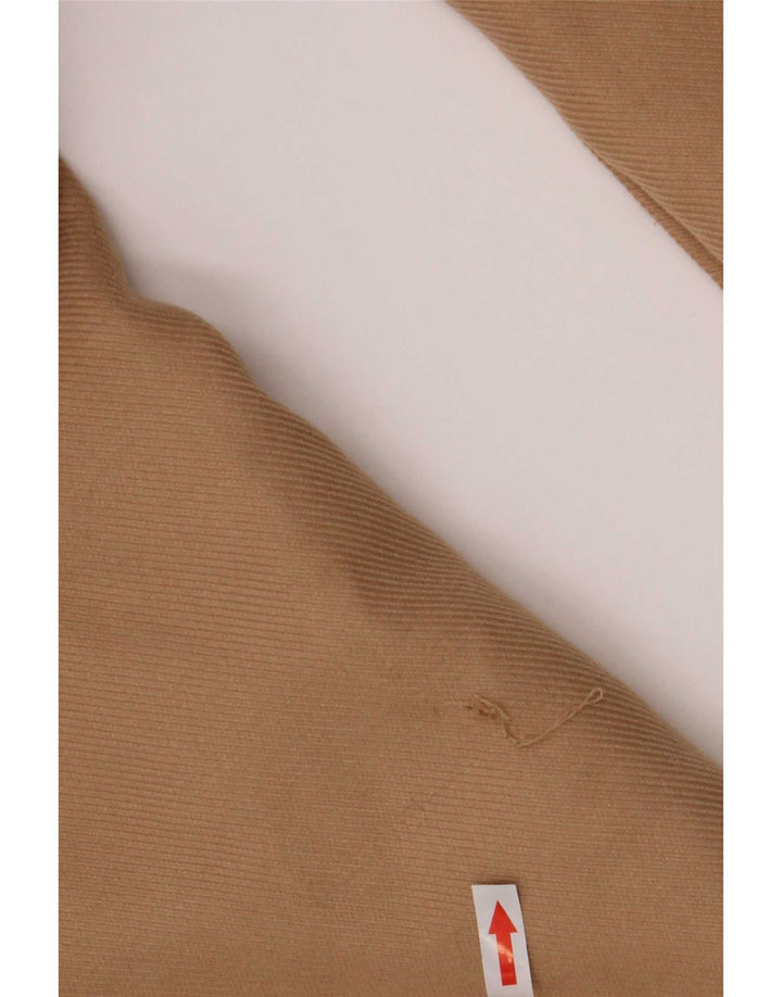 Zara Mujer Abrigo Cruzado UK 40 Pequeño Poliéster Beige