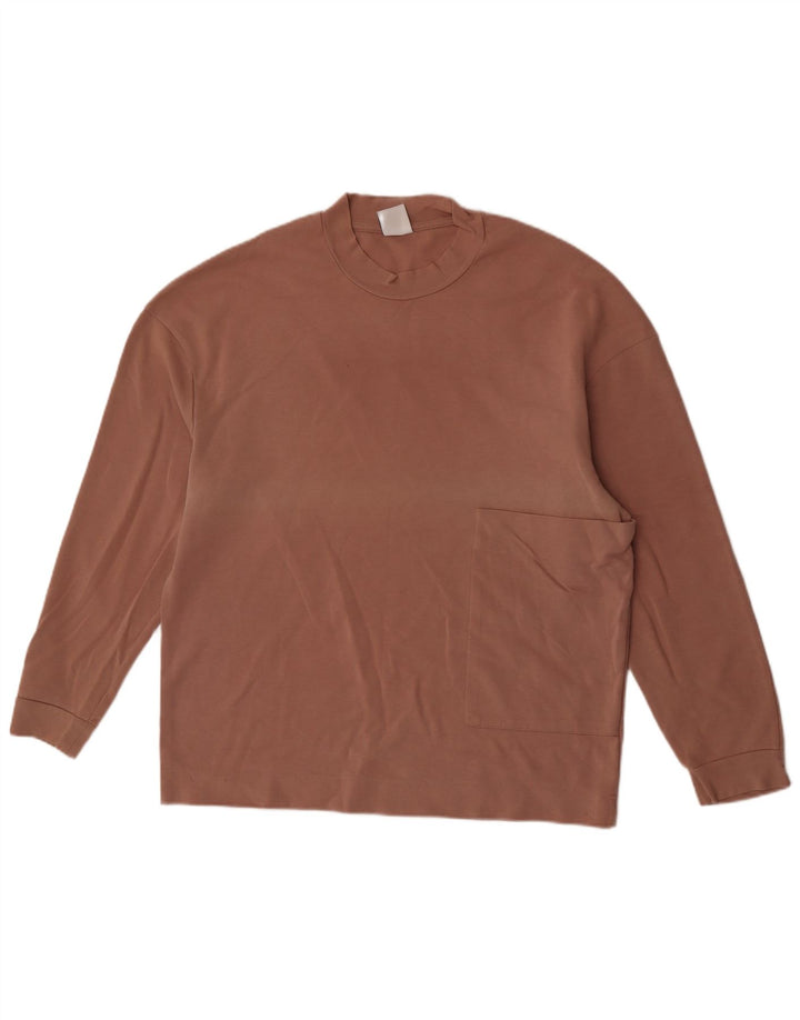 Zara Hombre Top Manga Larga Grande Marrón