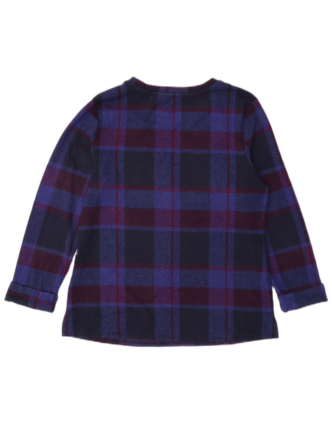 Marks & Spencer Blusa de manga larga para mujer UK 40 Medium Navy Blue Check