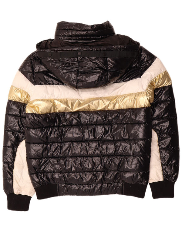 Boxeur Des Rues Chaqueta acolchada con gráfico para hombre UK 40 Large Black Colourblock