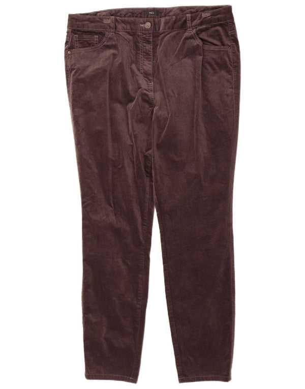 M&Co Pantalones informales cónicos para mujer UK 18 XL W36 L30 Algodón gris