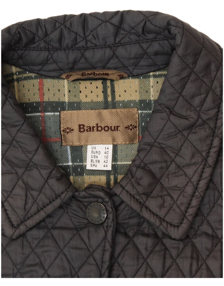 BARBOUR Chaqueta acolchada para mujer UK 40 Grande Nylon negro