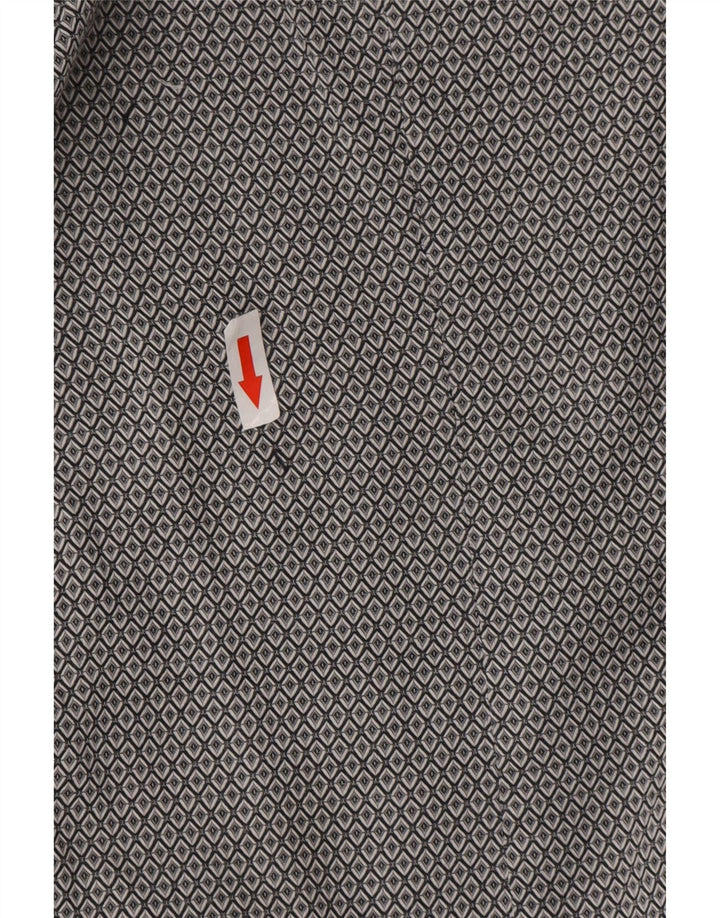 Ted Baker Camisa de ajuste moderno para hombre Talla 16 Grande Gris Geométrico