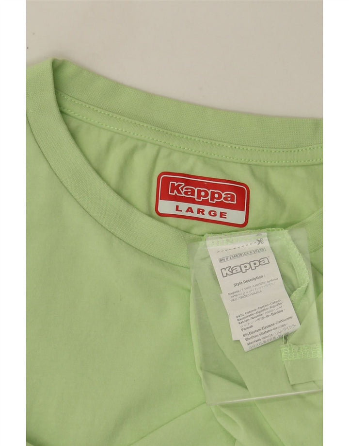 Kappa Camiseta gráfica para mujer Top UK 44 Grande Algodón verde