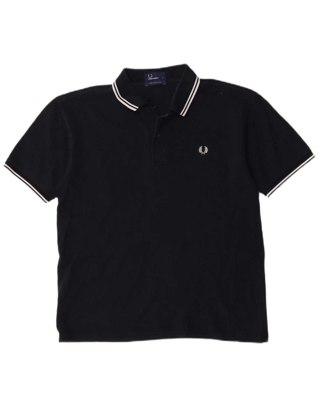Fred Perry Polo Para Hombre Grande Azul Marino Algodón