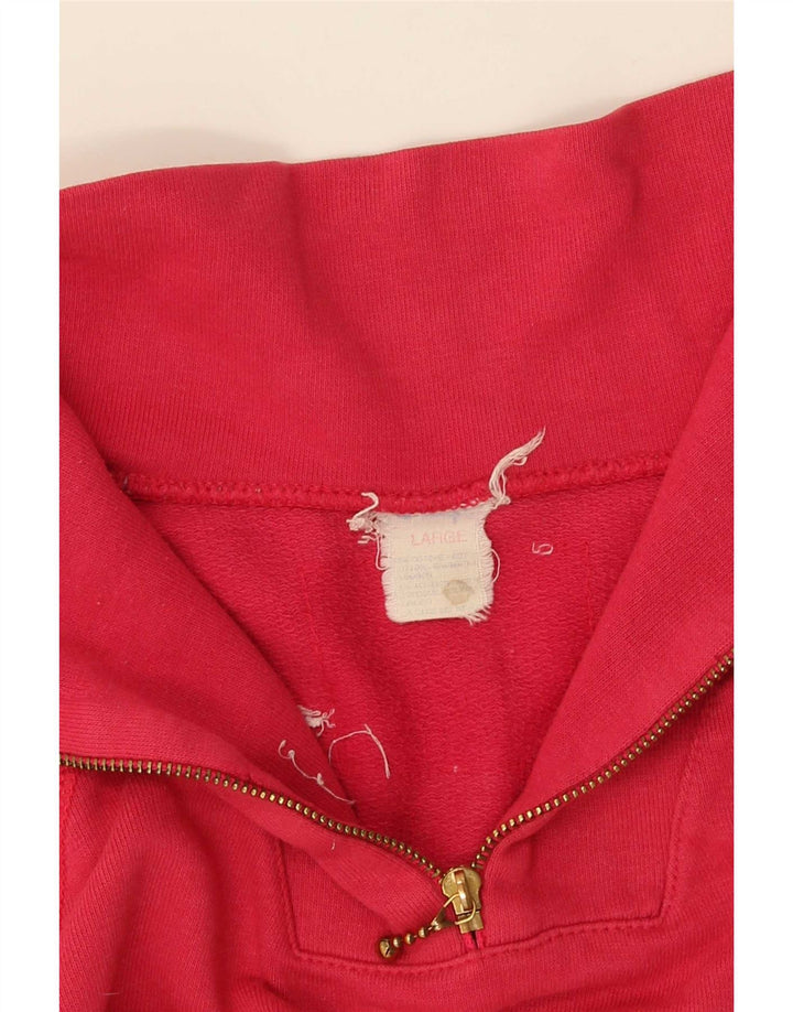 Champion Sudadera con cuello con cremallera para hombre, jersey, tamaño grande, rojo