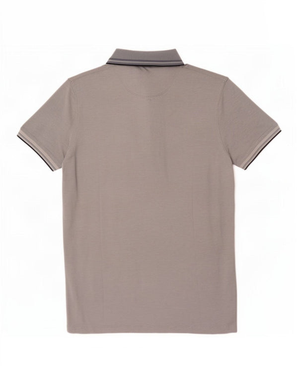 Hugo Boss Hombre Polo Regular Fit XL Algodón A Rayas Gris