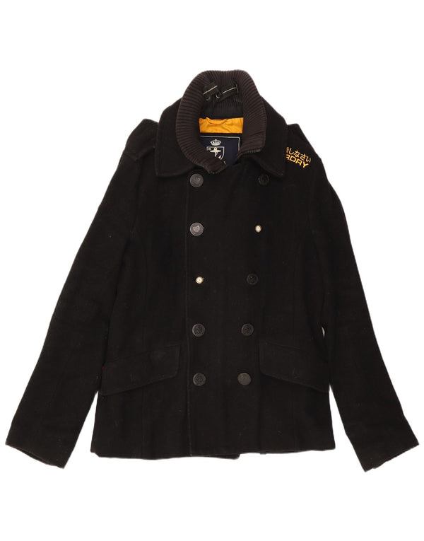 SUPERDRY Chaquetón para hombre UK 40 Large Lana negra