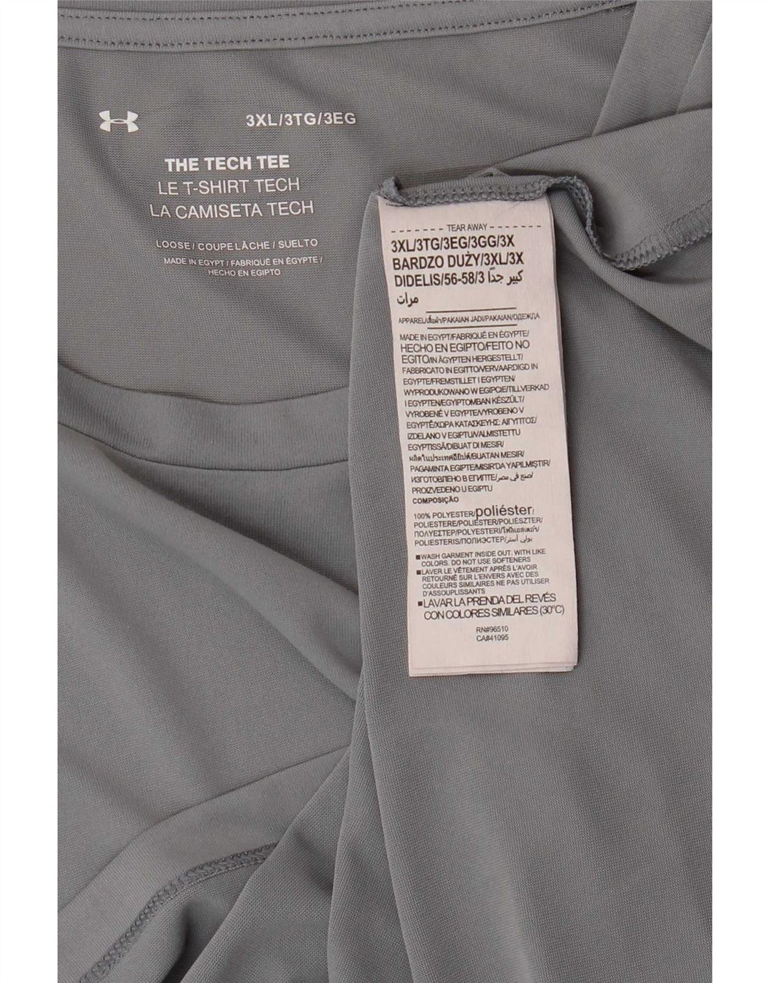 Under Armour Camiseta gráfica para hombre Top 3XL Poliéster gris