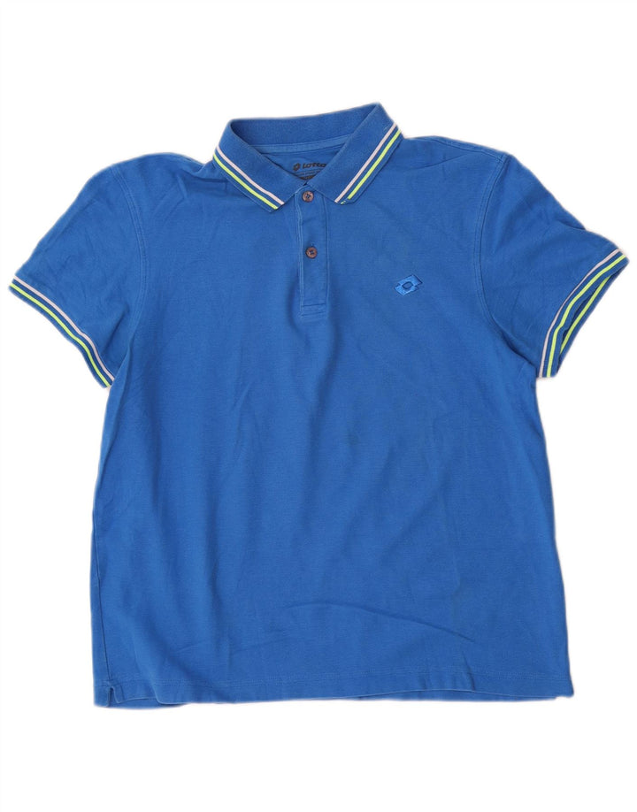 Polo Lotto Hombre De Algodón A Rayas Azul Pequeño