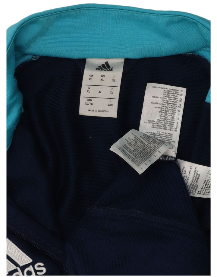 ADIDAS Hombre Chándal Top Jacket XL Azul Marino Colorblock Poliéster