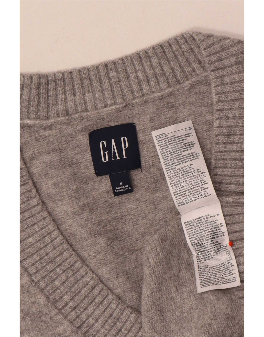 Camiseta sin mangas Gap para hombre Poliéster gris medio