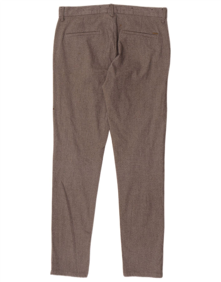 Zara Mens Slim Chino Pantalones EU 38 Small W30 L30 Gris