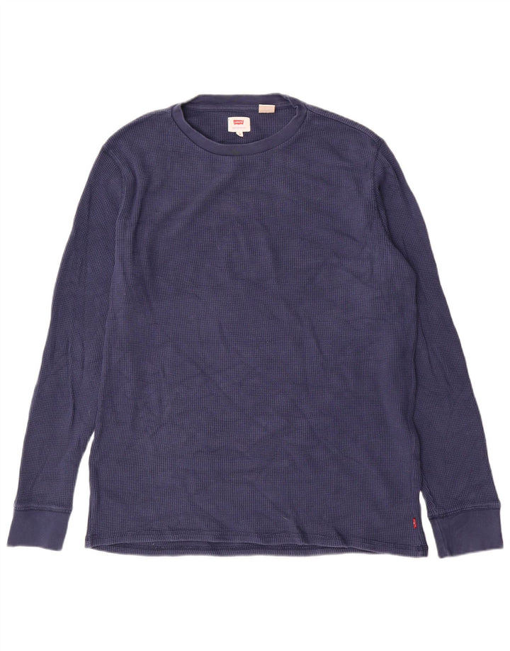 Levi's Hombre Top Manga Larga Algodón Azul Marino Medio