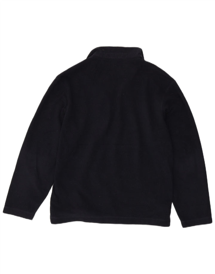 Marks & Spencer Jersey de forro polar con cuello y cremallera para hombre Poliéster azul marino mediano
