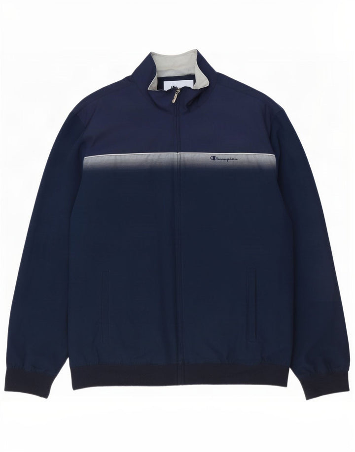 Champion Chaqueta de chándal para hombre 2XL Azul marino Colorblock Poliéster