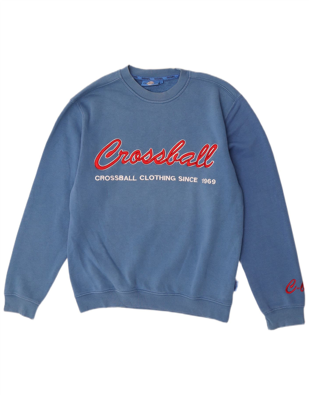 Crossball Hombre Graphic Regular Fit Sudadera Jumper Grande Algodón Azul