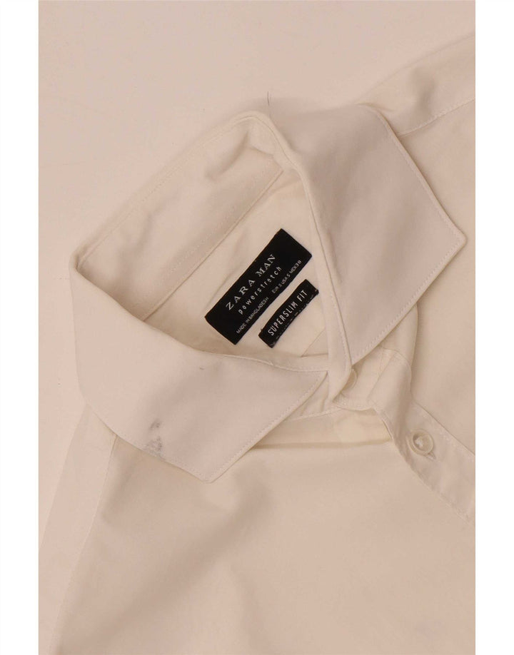 Zara Hombre Camisa Super Slim Fit Pequeña Blanca