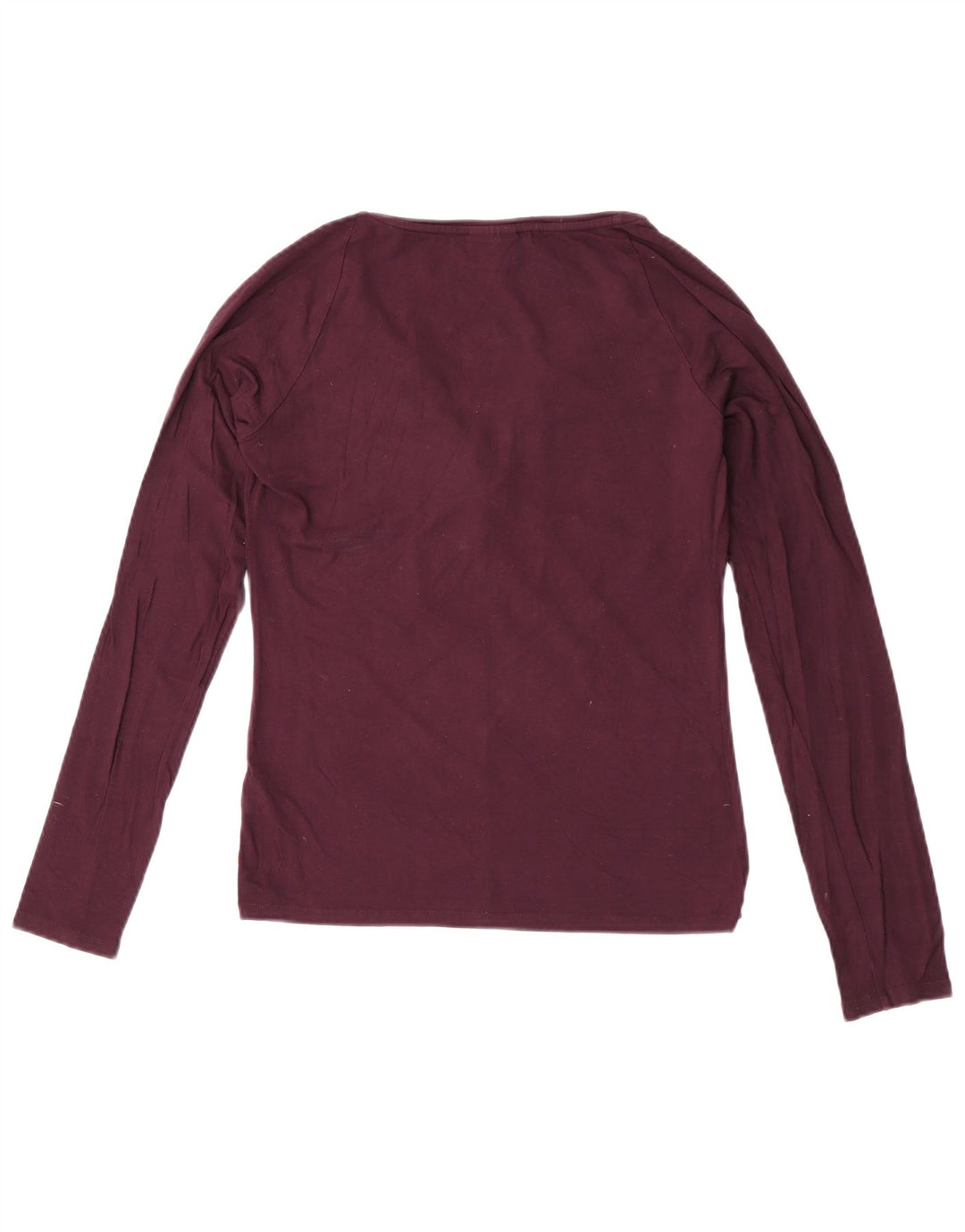 Trussardi Mujer Top Manga Larga UK 42 Viscosa Púrpura Medio