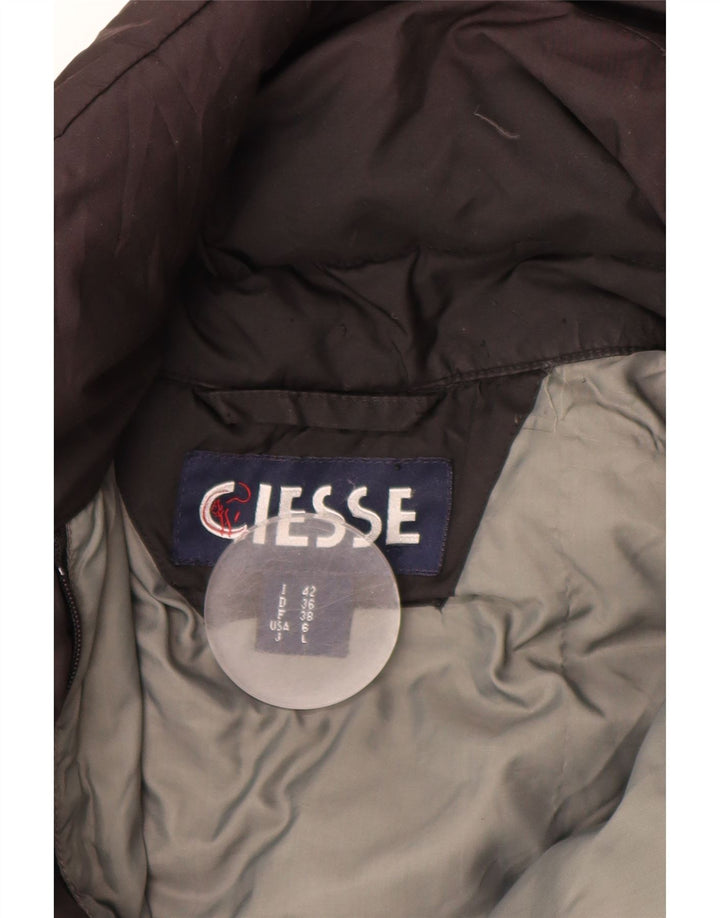 CIESSE PIUMINI Abrigo acolchado con capucha para mujer IT 42 Medio Negro Poliéster
