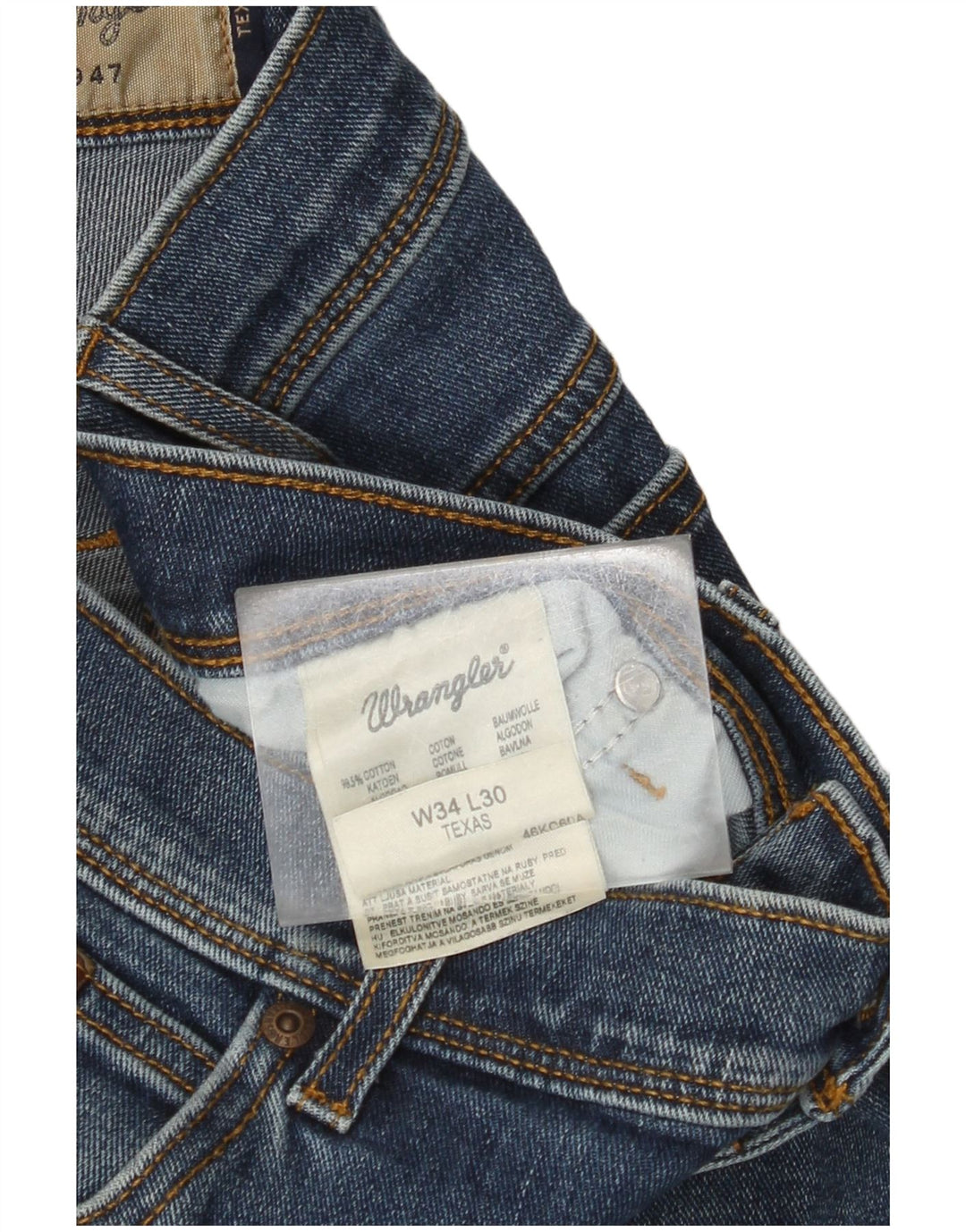 WRANGLER Vaqueros rectos Texas para hombre W34 L30 Algodón azul