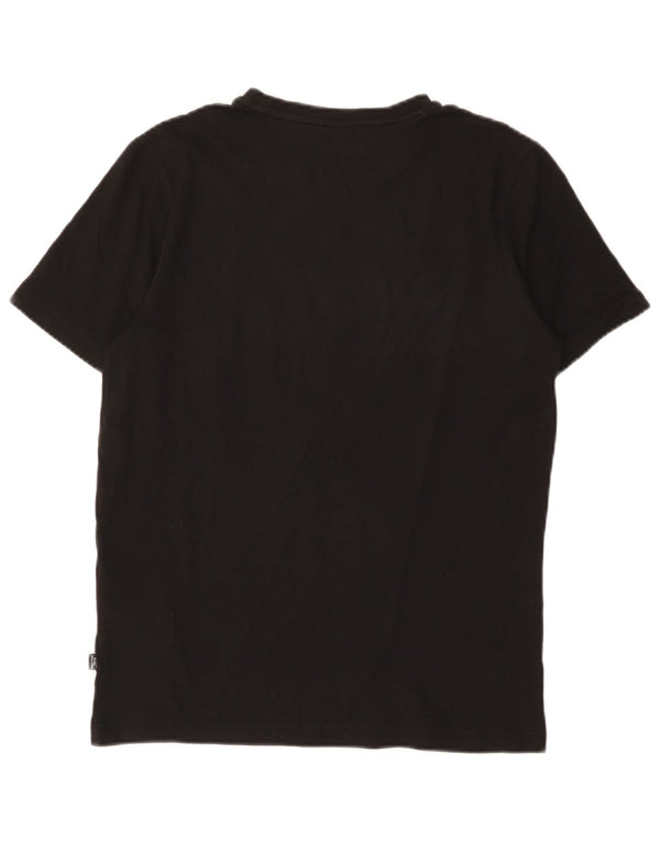 Puma - Camiseta gráfica para hombre, talla pequeña, algodón negro
