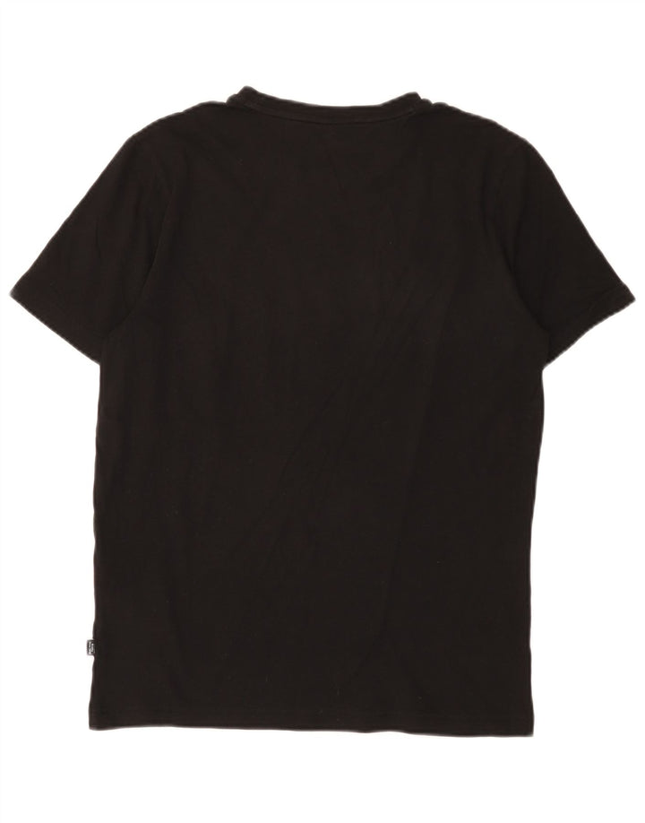 Puma - Camiseta gráfica para hombre, talla pequeña, algodón negro