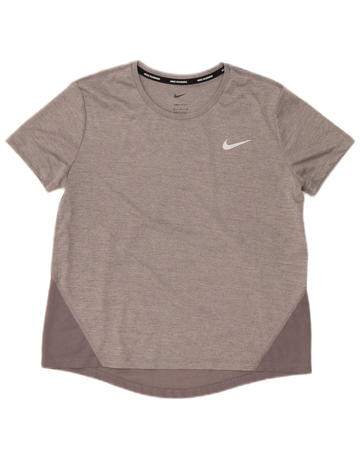 Camiseta Nike Dri Fit para mujer UK 40 Poliéster color block gris medio