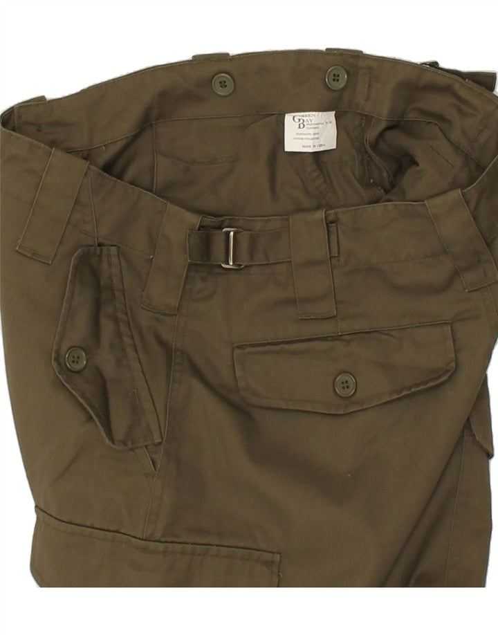 VINTAGE Pantalón cargo recto para hombre W30 L30 Caqui