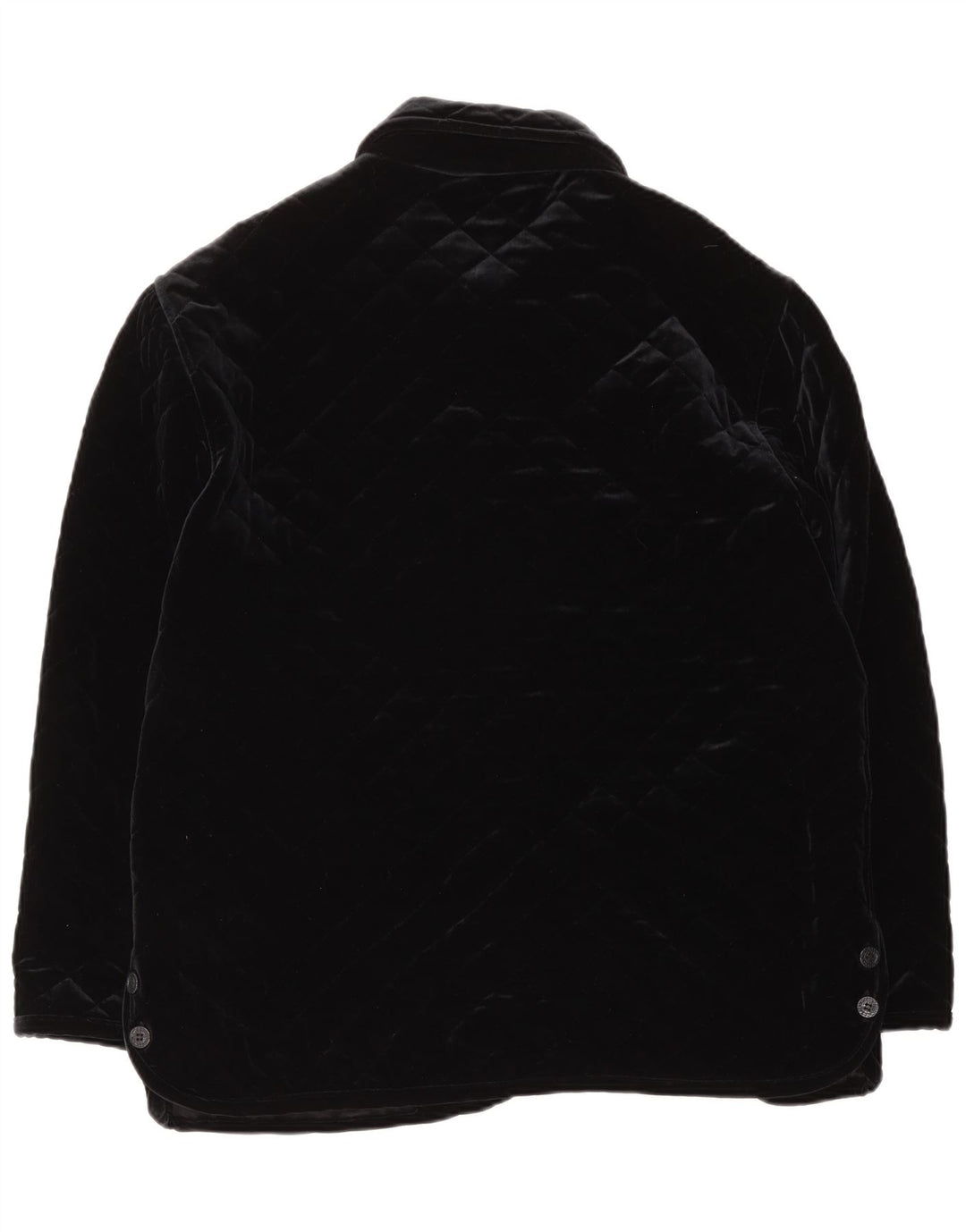 Chaqueta acolchada de terciopelo vintage para mujer IT 48 XL Poliamida negra