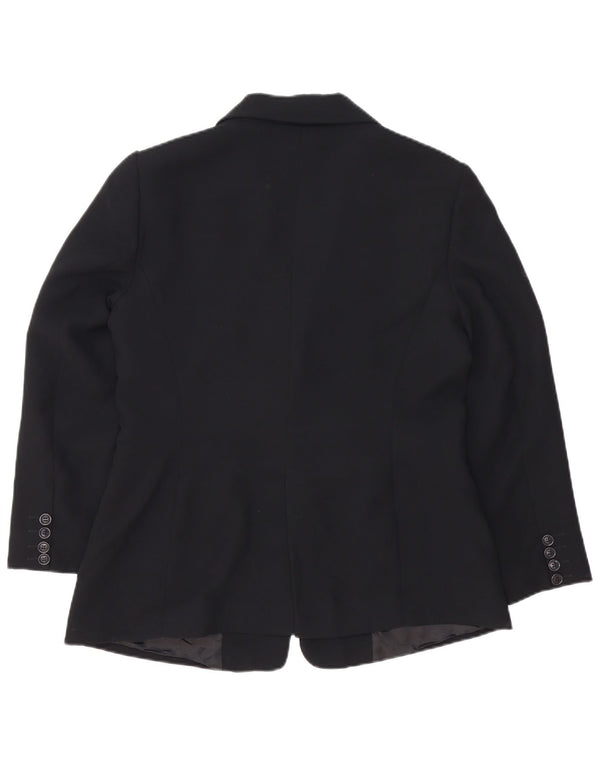 Zara Mujer Chaqueta Blazer De 2 Botones EU 44 XL Poliéster Negro