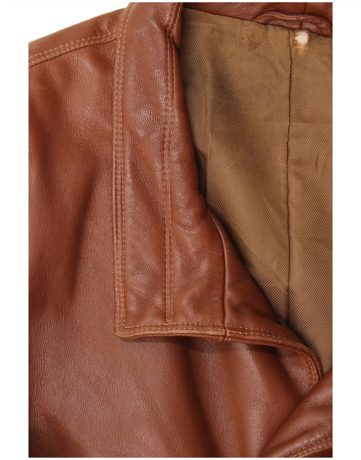 Chaqueta de cuero Scout para hombre UK 40 Large Brown