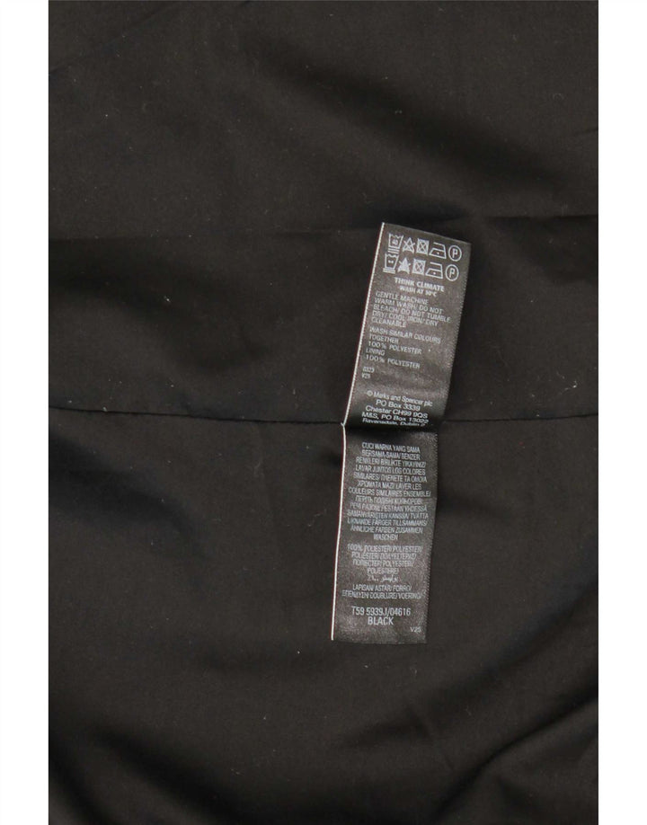 Marks & Spencer Chaqueta Blazer para Mujer UK 12 Mediana Poliéster Negro