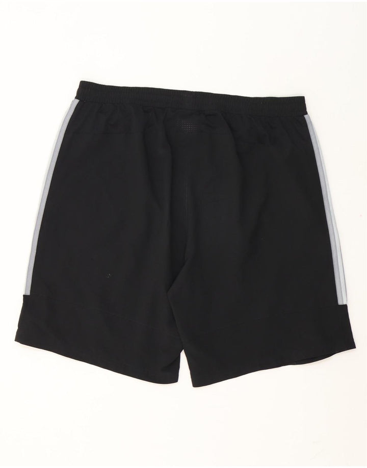 Adidas Pantalones cortos deportivos para hombre XL Negro Colorblock Poliéster