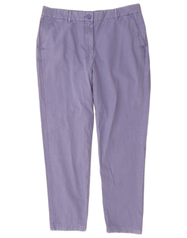 Marks & Spencer Pantalones chinos ajustados para mujer UK 14 Large W34 L29 Algodón azul