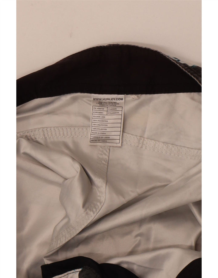 Hurley Shorts De Baño Gráfico Para Hombre Poliéster Floral Gris Medio