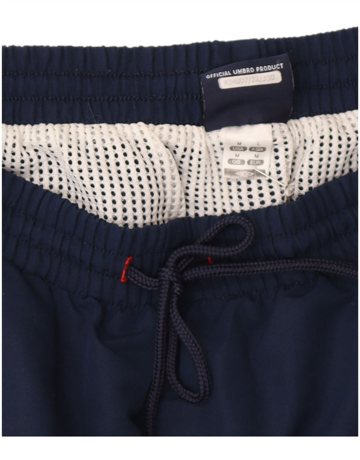 Pantalones cortos deportivos con gráficos Umbro para hombre Poliéster azul marino mediano