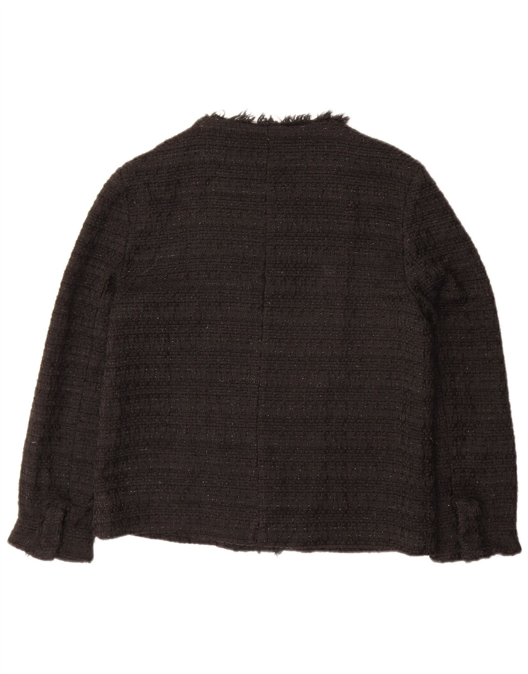 ZARA Chaqueta Blazer Mujer UK 40 Mediano Negro